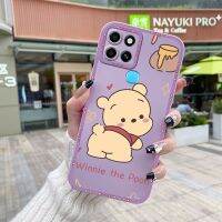 Chenyyka เคสสำหรับ Infinix Smart 6,เคสโทรศัพท์แฟชั่นแบบบางดีไซน์ใหม่ลายการ์ตูนวินนี่เดอะพูห์กันกระแทกขอบสี่เหลี่ยมเคสนิ่มเคสซิลิโคนคลุมทั้งหมดเคสป้องกันกล้องตานางฟ้า