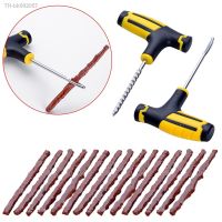 ✙◘ Tubeless Tire Repair Kit with 15 Strip Stiring Glue Seals for Car Motorcycle Truck Bike Tyre Puncture Repairing Studding tool