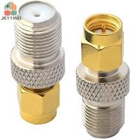 2Pcs / 1Pc  F Type Female Jack to SMA Male Plug Straight RF Coaxial Coax Adapter ConnectorWires Leads Adapters