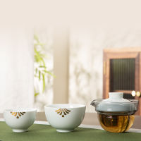 Giftcaohuatang2ชา Kung Fu เซรามิกแบบพกพาสำหรับธุรกิจการพิมพ์ประชุมประจำปีบริษัทกลางแจ้งชุดชาแบบพกพา