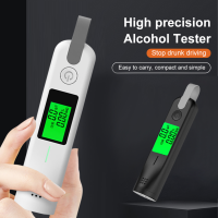 Kpqsea แบบไม่สัมผัส Breathalyzer เครื่องทดสอบแอลกอฮอล์พวงกุญแจเครื่องวัดปริมาณอัลกอฮอล์จากลมหายใจ Usb ชาร์จได้จอแสดงผลแอลอีดีทดสอบลมหายใจ Breathalyzer พร้อมเสียงเบา