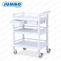 Jenstore JUMBO รถเข็น ABS 3 ชั้น + 2 ลิ้นชัก MDC-3B