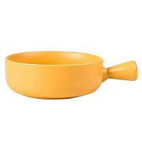 Ceramic Bowl with Handle Bowl Soup Ramen Bowl Shatterproof Dishwasher and Microwave Safe Kitchen Porcelain Bowl