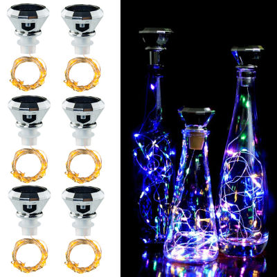 2021510pcs Solar Wine Bottle Cork Lights 2M 20leds Copper Wire Fairy String Lights for Wedding Xmas New Year Home Party Decoration