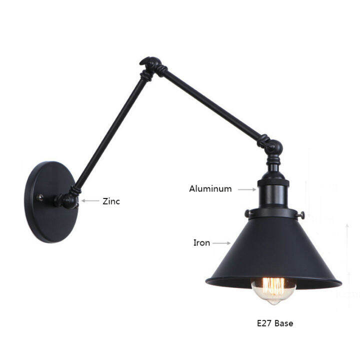 retro-led-wall-lamp-vintage-e27-for-home-bedroom-indoor-corridor-long-arm-adjustable-industrial-sconce-wall-lights-black-copper