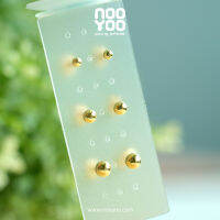 NooYoo ต่างหูสำหรับผิวแพ้ง่าย SET Ball 3/4/5 mm ก้านสีเงินและทอง