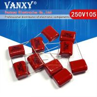 10PCS 250V105J Pitch 15MM 250V 105 1uf CBB 250V105 Polypropylene film capacitor Electrical Circuitry Parts