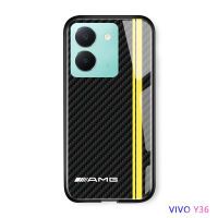 Volans เคสสำหรับ Vivo Y36 Y36 5G เคสรถแข่งของเล่นที่มีชื่อเสียงสำหรับเด็กผู้ชายเคสปรับเปลี่ยนลายกระจกเทมเปอร์คาร์บอนไฟเบอร์ปลอกฝาหลัง