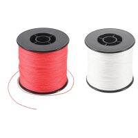 [A Full of energy]2X 500M 100LB 0.5MmStrong Braided Fishing Line4 Strands สี: สีขาว Amp; สีแดง