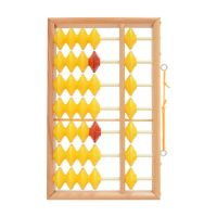 7 Columns Non-slip Hanging Wooden Abacus Chinese Soroban Education Stationery Tool Supplies Student Teacher Math Calculator Calculators