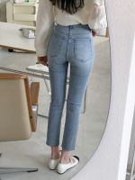 【YD】 Jeans Straight Leg Elastic Pants Denim Streetwear Ladies New Fashion 2023