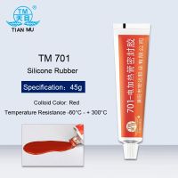 【cw】 1PCS 701 Silicone Rubber Electrical Heating Tube Red Silicone Sealant Electronic Components Fixed High Temperature Resistant