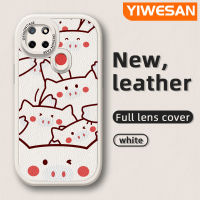 YIWESAN เคสสำหรับ Realme C12 C25s C25 Narzo 20 Narzo 30A Narzo Narzo เคส50A การ์ตูนน่ารักแบบเส้นรูปหมูลายดีไซน์ใหม่นุ่มหนังเคสโทรศัพท์ฝาปิดด้านหลังเลนส์เต็มเคสป้องกันกล้องถ่ายรูปเคสกันกระแทก