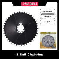 PASS QUEST 3Mm Offset 8เล็บ38-54T GXP รอบแคบกว้าง Chainring สำหรับ FORCE Direct Mount Crank กรวดจักรยาน AXS 12 Speed Chain