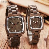 ⌚ นาฬิกา The new series of men and women lovers watch color bamboo wood table fashion cool dynamic wooden