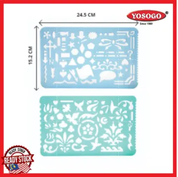 12 inch / 30 cm Magnetic Plastic Transparent Ruler - Pack of 5 by YOSOGO