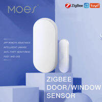 MOES Tuya Zigbeewifi สมาร์ทหน้าต่างประตูประตูเซ็นเซอร์ตรวจจับสมาร์ท Home Security ระบบเตือนภัยสมาร์ทชีวิต Tuya App การควบคุมระยะไกล