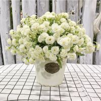 20 HeadsBouquet Artificial Carnation Silk Carnation Flowers Bride Flower For Mother Wedding Party Home Decoration