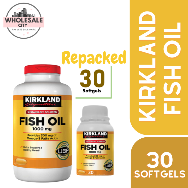 Kirkland Fish Oil 1000mg 30 Softgels in 1Bottle Lazada PH