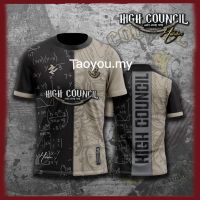 T SHIRT   RETRO COLLAR VIRAL HIGH COUNCIL HC BLACK VOLUME 1