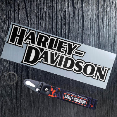 Harley สติ๊กเกอร์สะท้อนแสงถังรถจักรยานยนต์ตกแต่งไนลอนพวงกุญแจหนังสำหรับ Dyna Street Bob Rider XL 883 Electra Glide Road King