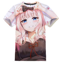 อะนิเมะ Kaguya Sama Love Is War 3D พิมพ์เสื้อยืดแฟชั่น Streetwear ผู้ชายผู้หญิงกีฬา Casual T เสื้อ Kawaii สาว Hip Hop Tees Tops