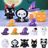 1PC ฮาโลวีน Micro Landscape Miniature Figurines เรซิ่นหัตถกรรม Mini Fairy Garden เครื่องประดับฟักทองน่ารัก Ghost Vampire Decoration