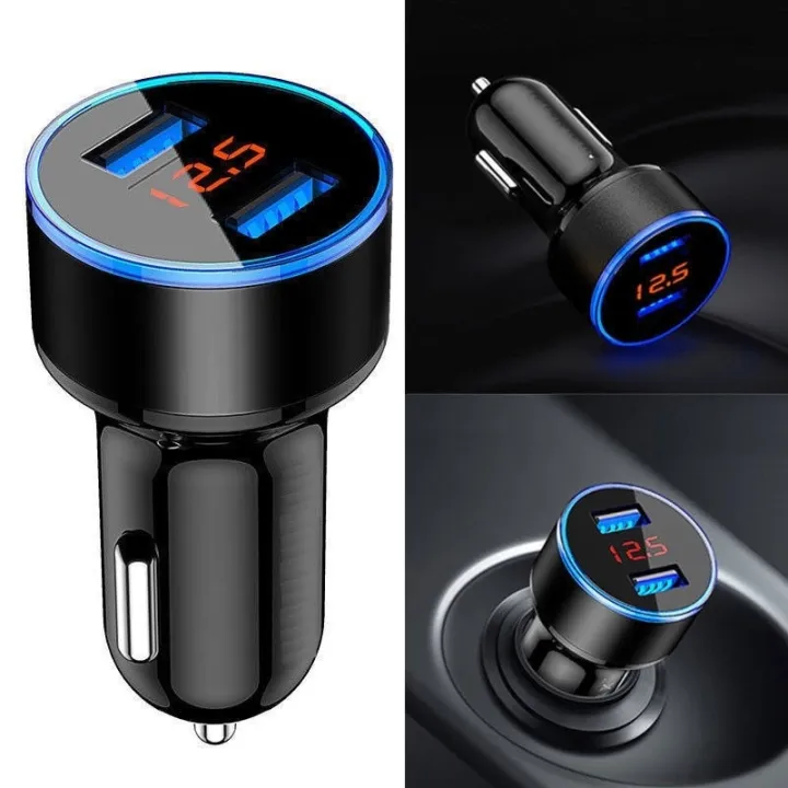 New LED Display Dual Car Charger for mini cooper bmw f30 ford explorer ...