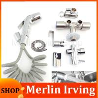 Merlin Irving Shop Handheld Silver Toilet Bidet Faucet Sprayer ABS Shower Head wc Bathroom accessories water Spray set Self Cleaning