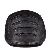 Pudi Man Genuine Leather Beret Cap Hat 2019 Brand New Boy Male Black Brown Color Caps Hats HL820