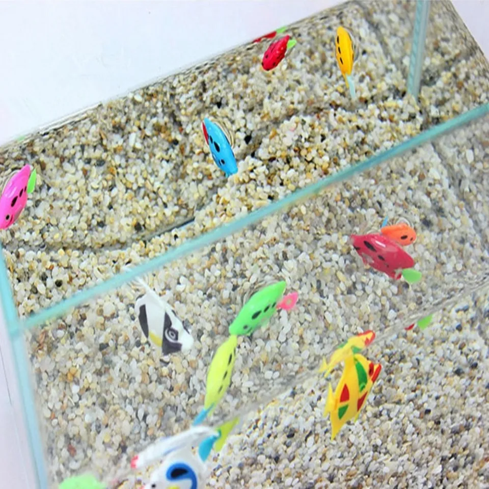 10PCS Plastic Floating Fishes Colorful Floating Fish for Aquarium Fish Tank