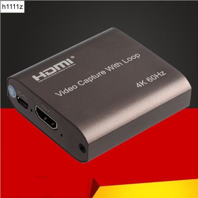 ☄☃☞ 4K 60hz Loop Out HDMI Capture Card Audio Video Recording Plate Live Streaming USB 1080p 60fps Grabber for PC PS4 Game DVD Camera