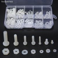 ◈◑  150pcs White Nylon Hex Screw M2 M2.5 M3 M4 M5 Bolt Nut Standoff Spacer Kit with Plastic Box Corrosion Resistant