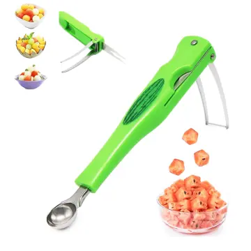 Melon Baller Scoop Set, 3 In 1 Stainless Steel Watermelon Cutter Fruit  Carving Tools Set,Fruit Scooper Seed Remover Watermelon Knife for Dig Pulp  Separator Fruit Slicer 