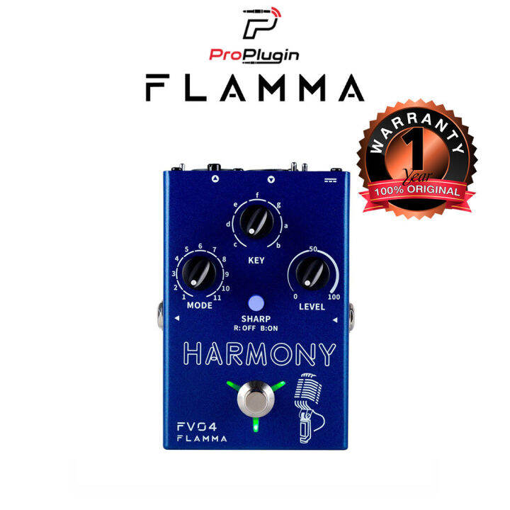 Flamma FV04 Harmony Vocal Effect Pedal เอฟเฟคร้อง (ProPlugin) Lazada