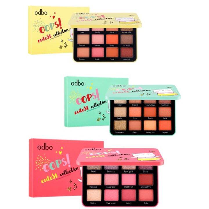 odbo-oops-cutest-collection-eyeshadow-palette-od212-โอดีบีโอ-อุ๊ปส์-คิวท์เตทส์-คอลเลคชั่นอายแชโดว์พาเลท