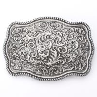 Bronze Silver Belt Buckle Beautiful Botanical Pattern Improve Temperament Belts