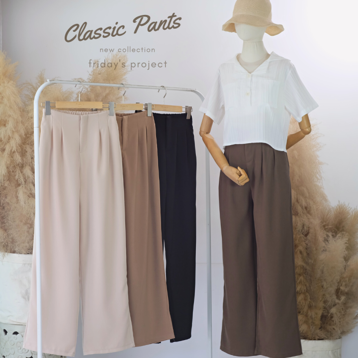 classic-pants-กางเกงผ้าคอตตอนฟรีไซส์