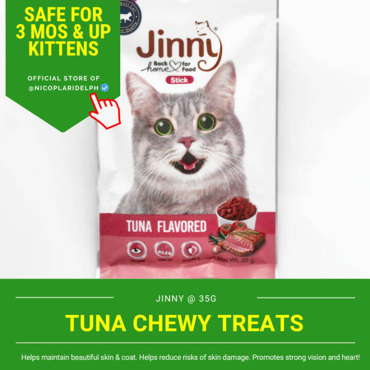 Jinny Tuna Flavored Sticks with Taurine, Fish Oil and Vitamin E for