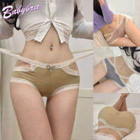 Babybra_shop กางเกงในลูกไม้ บางเบา ระบายอากาศ เอวตำ่ กางเกงใน ผู้หญิง CBI11