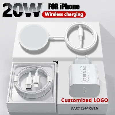 For iPhone Fast Magnetic Wireless Charger PD 20W Charger For iPhone 14 13 12 11 Pro Max Plus SE X XS MAX XR USB C Cable