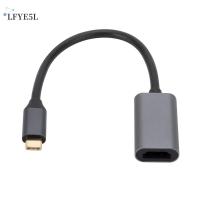 LFYE5L ตัวแปลงวิดีโอ สายเคเบิลที่รองรับ Type C เป็น HDMI สายเคเบิลหน้าจอเดียวกัน HDMI ตัวเมีย อะแดปเตอร์สายเคเบิล USB 3.1 HDTV น้ำหนักเบามาก การส่งผ่านแบบไม่สูญเสีย ตัวแปลง USB C เป็น HD-MI สำหรับ pc/ คอมพิวเตอร์/โทรศัพท์มือถือ/จอแสดงผล/