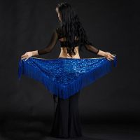 hot【DT】 Hot Belly Costume Hip Scarf Sequin Fringe Tassels 10 Colors