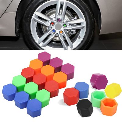 【CW】 20Pcs 17mm 19mm 21mm Car Caps Bolts Covers Nuts Silicone Hub Protectors Screw Cap Styling Anti Rust Cover