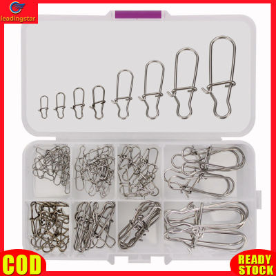 LeadingStar RC Authentic 100pcs Fishing Snaps Clip 0#-8# Stainless Steel Fishing Clips Swivels Fishing Tackle For Trout Baits Pike Bass