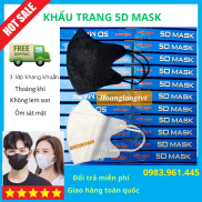 Combo 200 chiếc Khẩu trang 5D Mask 3 lớp kháng khuẩn form ôm mặt