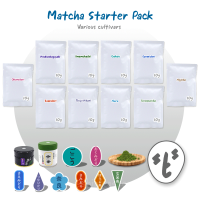 แพครวมมัทฉะ ขนาดทดลอง 10 กรัม Matcha Starter Pack มัทฉะเกรดพิธีหลายสายพันธุ์ โฮจิฉะ เก็นไมฉะ