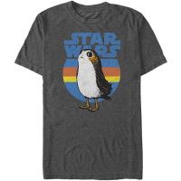 100%cotton เสื้อยืดผู้ชาย STAR WARS Mens Last Jedi PORG Graphic Tees men เสื้อ ยืด ผู้ชาย คอกลม โอเวอร์ ไซส์