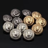 【cw】 5pcs Round Metal Buttons for Clothes Silver Gold Black Sew Shank Decorative Button DIY Jacket Blazer Coat Clothing Accessories 【hot】