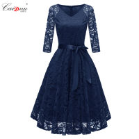 Spot parcel post Factory First-Hand Supply Cross-Border Womens Clothing Hot Sale 2023 Spring Lace V Collar Sexy Slim Dress